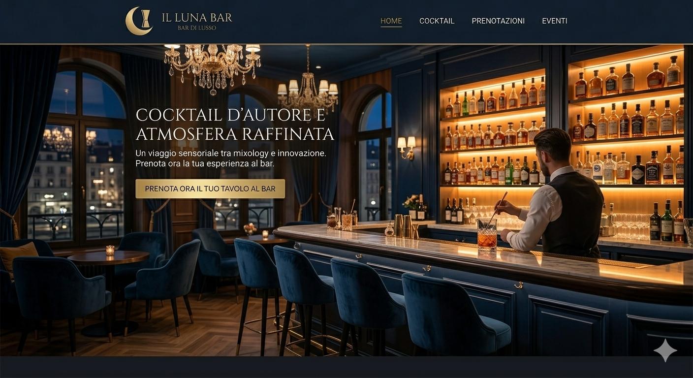 Layout sito web Pizzeria e Pub