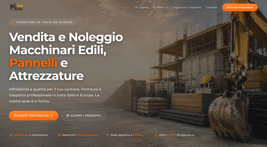 Sito New Edil fornitore edile