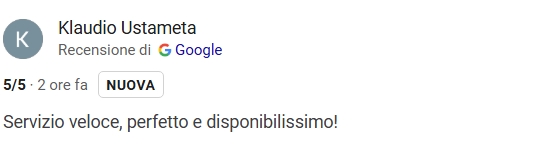 Recensione Google di Ak Costruzioni Srl